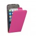 iPhone SE 5 5s - Genuine Leather Up Down Flip Protective Phone Cover Case - Rose